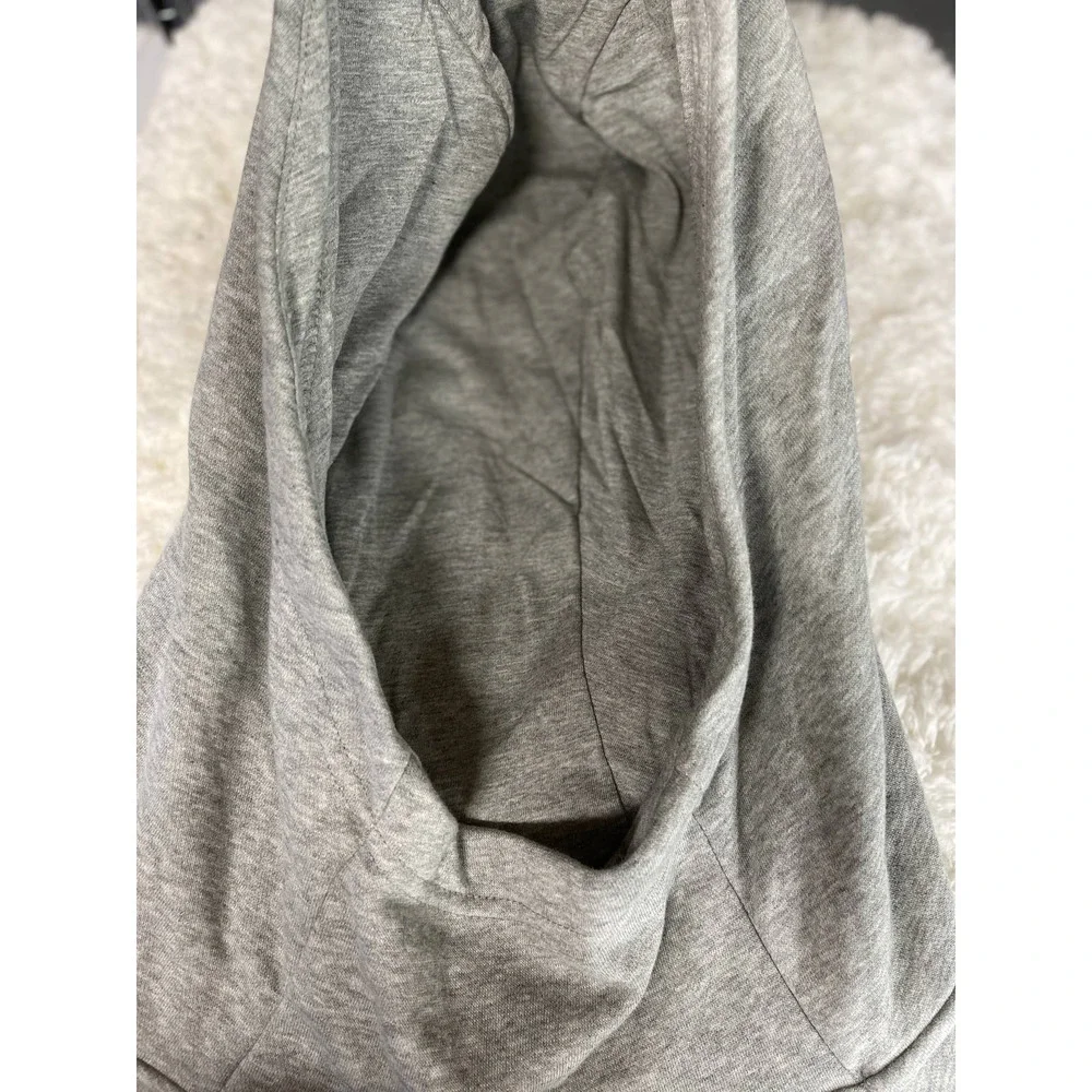 SOLD Nike Womens Gray Heather Essential Funnel Neck Hooded Sweatshirt Pullover - Picture 12 of 14